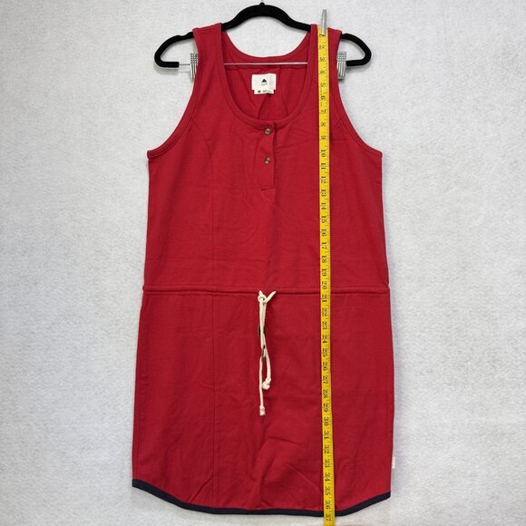 Burton Dress Womens Medium Red Sleeveless Tank Drawstring Casual Summer Tunic - Picture 5 of 8